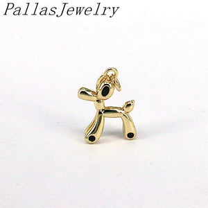 10Pcs Plated Balloon Dog Charm Pendant for Jewelry Making