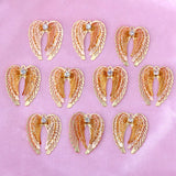 10Pcs Rhinestone Angel Wings Charms 23*20mm Pendant For DIY Jewelry