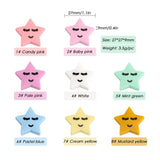 10Pcs Silicone Beads Star/Moon Food Silicone Teether Chew Bead DIY Jewelry