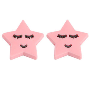 10Pcs Silicone Beads Star/Moon Food Silicone Teether Chew Bead DIY Jewelry