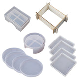 10Pcs Silicone Coaster Molds for Resin Casting Epoxy Resin Coaster Molds Kit