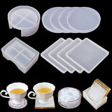 10Pcs Silicone Coaster Mold Resin Casting Kit