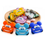 10Pcs Cartoon Rodent Silicone Car Beads BPA Teething Necklace Toy