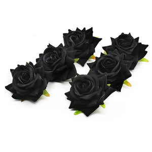 10Pcs Silk Roses Bridal Artificial Flowers Wedding Decor