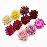 10Pcs Silk Roses Bridal Artificial Flowers Wedding Decor