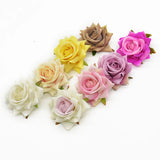 10Pcs Silk Roses Bridal Artificial Flowers Wedding Decor