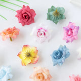 10Pcs Silk Rose Head Artificial Flowers Christmas Wreath Decoration