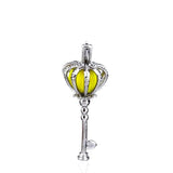 10Pcs Silver Crown Key Pearl Cage Locket Charm Pendant DIY Jewelry Making