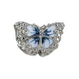 10Pcs Silver Pansy MOM Butterfly Charms Beads Pendant