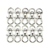 10Pcs Silver Swivel Lobster Clasp Clips 35mm Key Hook Key Ring Keychain