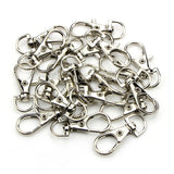 10Pcs Silver Swivel Lobster Clasp Clips 35mm Key Hook Key Ring Keychain