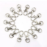 10Pcs Silver Swivel Lobster Clasp Clips 35mm Key Hook Key Ring Keychain