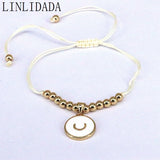 10Pcs Boho Moon Copper Beaded Rope Bracelet Girls Gift