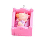 10Pcs 3D Baby Bed Resin Charms KeyChain Pendant DIY Jewelry Material