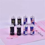 10Pcs 3D Drink Bottle Charms Resin Pendants for Earrings Keychain DIY Crafts