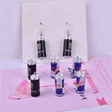 10Pcs 3D Drink Bottle Charms Resin Pendants for Earrings Keychain DIY Crafts