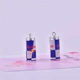 10Pcs 3D Drink Bottle Charms Resin Pendants for Earrings Keychain DIY Crafts
