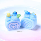 10Pcs Cake Roll Resin Charms Pendant DIY Craft Findings Accessories