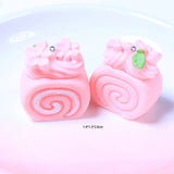 10Pcs Cake Roll Resin Charms Pendant DIY Craft Findings Accessories