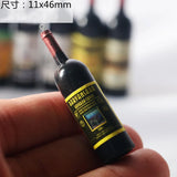 10Pcs Resin Wine Bottle Charms for Jewelry Making
