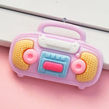 10Pcs Radio Sound Recorder Resin Charms for DIY Jewelry Making