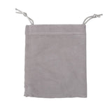 10Pcs Small Grey Velvet Bag 9x12cm Jewelry Packaging Bags