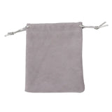 10Pcs Small Grey Velvet Bag 9x12cm Jewelry Packaging Bags