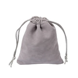 10Pcs Small Grey Velvet Bag 9x12cm Jewelry Packaging Bags