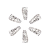 10Pcs 925 Sterling Silver Snap On Lock Bail Charms Clasp DIY Jewelry Findings