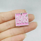 10Pcs Sorority Founded Date Charms for DIY Women Jewelry