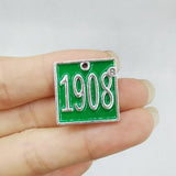 10Pcs Sorority Founded Date Charms for DIY Women Jewelry