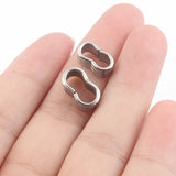 10Pcs Stainless Steel Double Barrel Slider Beads 4mm 5mm Round Leather Cord DIY