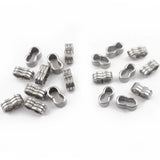 10Pcs Stainless Steel Double Barrel Slider Beads 4mm 5mm Round Leather Cord DIY