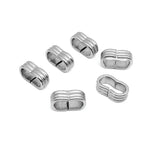 10Pcs Stainless Steel Double Barrel Slider Beads 4mm 5mm Round Leather Cord DIY