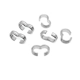 10Pcs Stainless Steel Double Barrel Slider Beads 4mm 5mm Round Leather Cord DIY