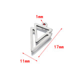 10Pcs Stainless Steel Double Triangle Charms Hollow Geometric Pendants