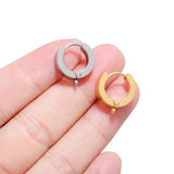 10Pcs Stainless Steel Ear Stud Hooks Round Ear Post DIY Punk Earring Accessory