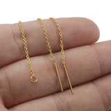 10Pcs Stainless Steel Long Tassel Chain Drop Earrings for Jewelry Making
