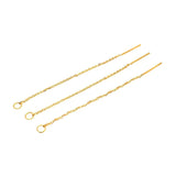 10Pcs Stainless Steel Tassel Chain Drop Dangle Earrings for Diy Jewelry