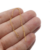 10Pcs Stainless Steel Long Tassel Chain Drop Earrings for Jewelry Making