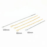 10Pcs Stainless Steel Tassel Chain Drop Dangle Earrings for Diy Jewelry