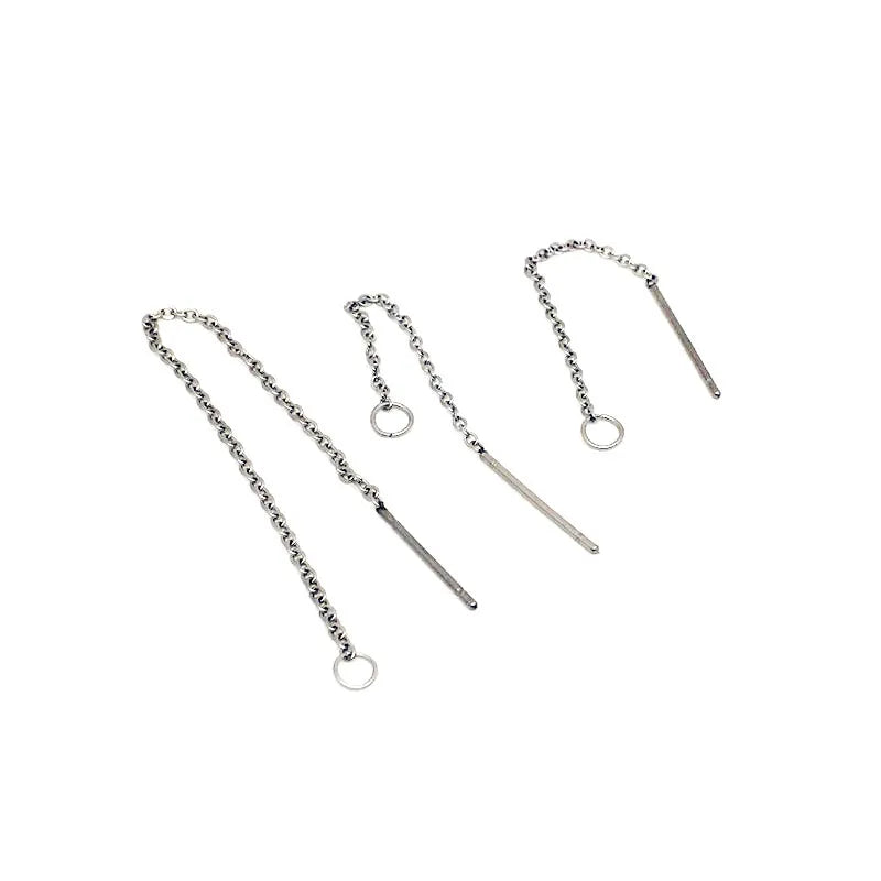 10Pcs Stainless Steel Tassel Chain Drop Dangle Earrings for Diy Jewelry