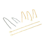 10Pcs Stainless Steel Tassel Chain Drop Dangle Earrings for Diy Jewelry