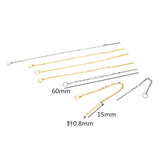 10Pcs Stainless Steel Tassel Chain Drop Dangle Earrings for Diy Jewelry