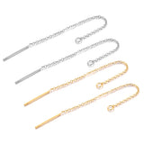 10Pcs Stainless Steel Long Tassel Chain Drop Earrings for Jewelry Making
