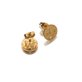 10Pcs Stainless Steel Hammered Texture Earring Studs