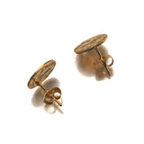 10Pcs Stainless Steel Hammered Texture Earring Studs
