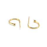 10Pcs Stainless Steel Plated Round Post Hoop Earring Hooks DIY Jewelry Making