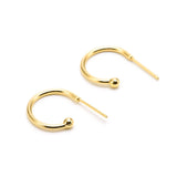 10Pcs Stainless Steel Plated Round Post Hoop Earring Hooks DIY Jewelry Making