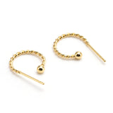 10Pcs Stainless Steel Plated Round Post Hoop Earring Hooks DIY Jewelry Making